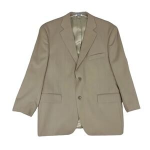 Joseph & Feiss Int'l Trio Men's 42S Beige 100% Wool Blazer Sports Coat Jacket